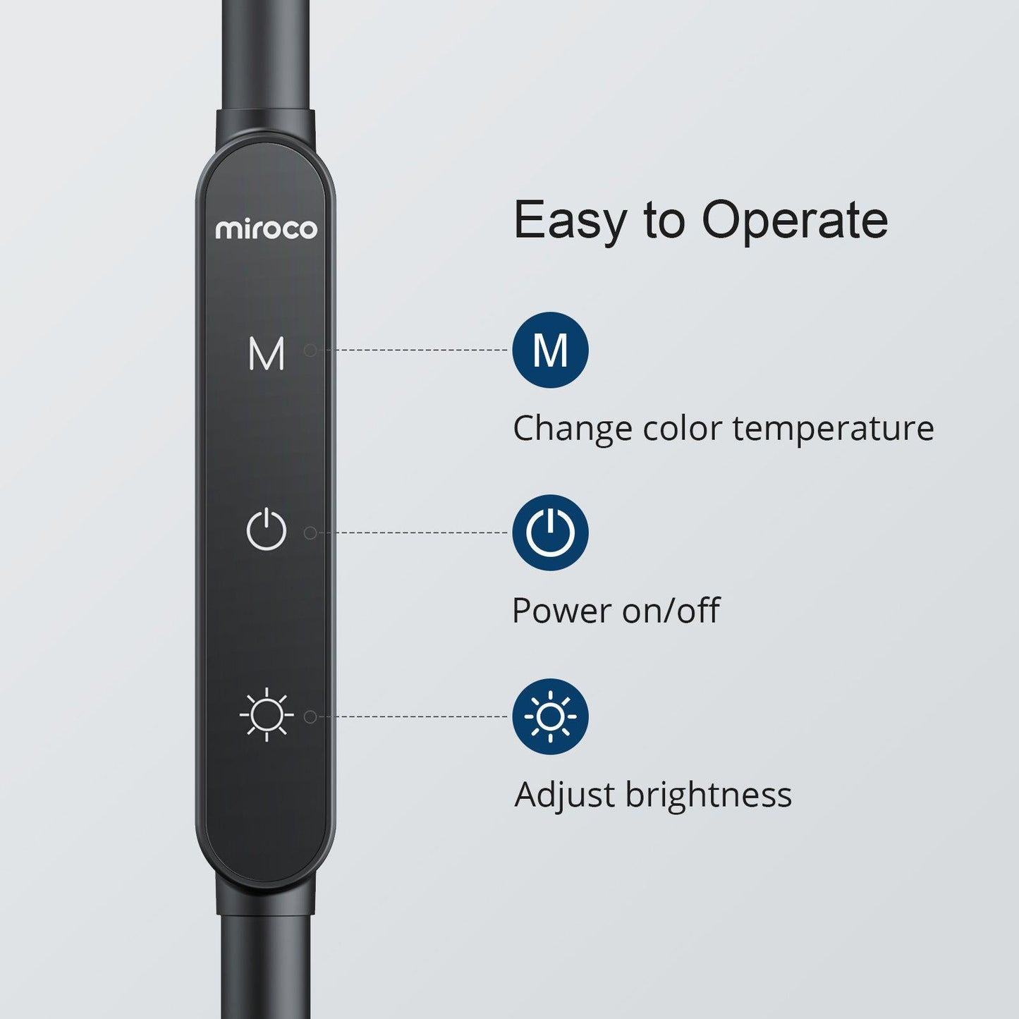 LED Floor Lamp with 4 Brightness Levels & 4 Colors Temperatures